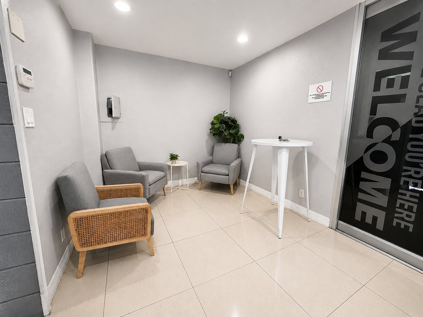Quiet seating area for families